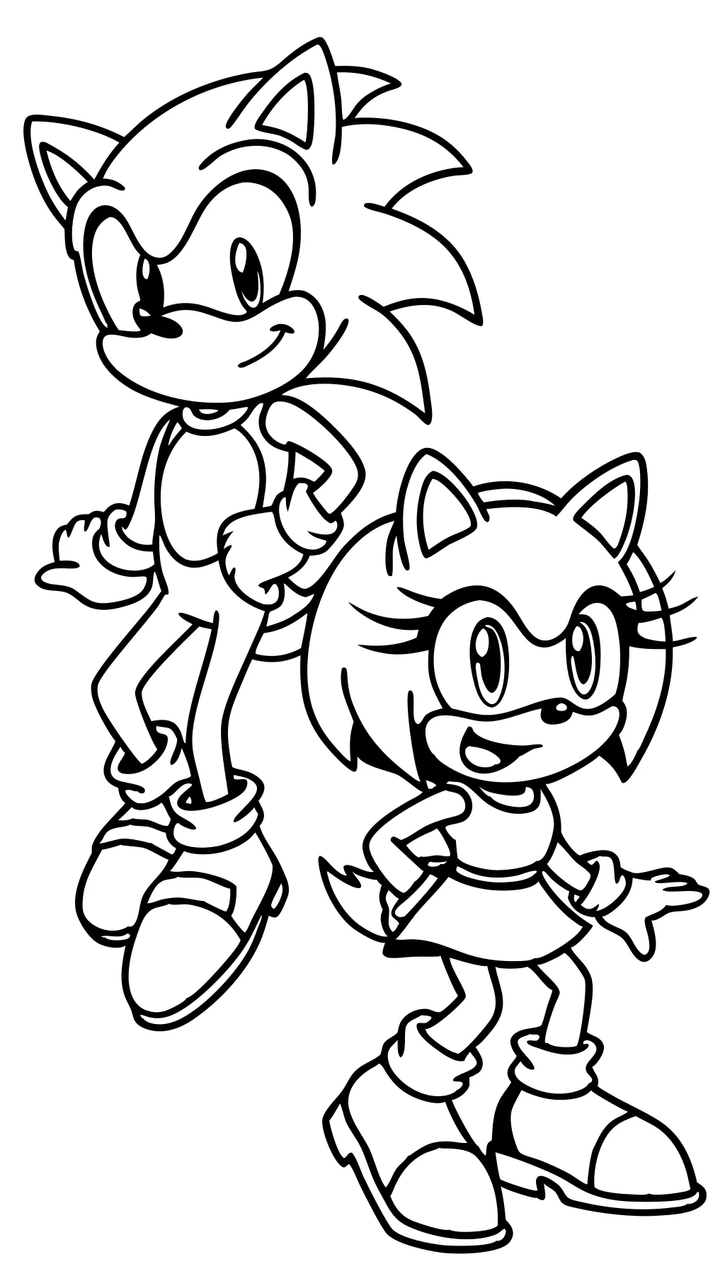 pages à colorier de Sonic Amy